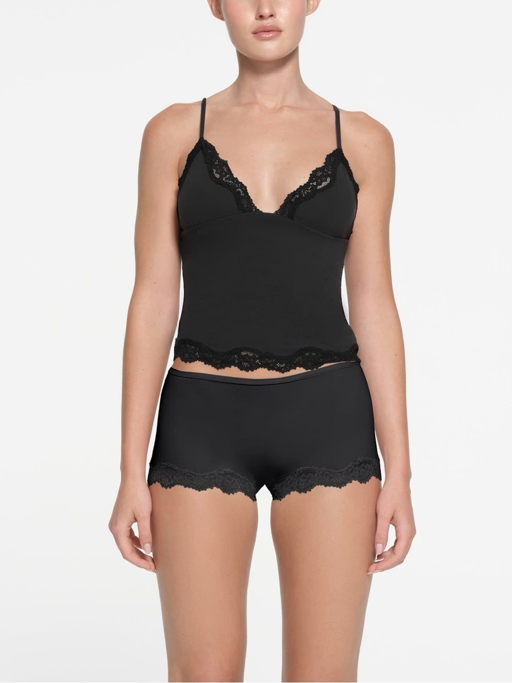 SKIMS Fits Everybody Lace Triangle Cami - NWT - Onyx - XS
